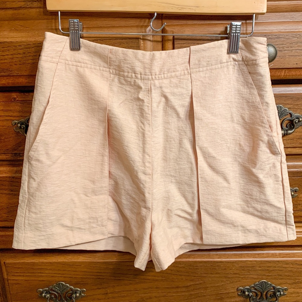 High waist pink shorts